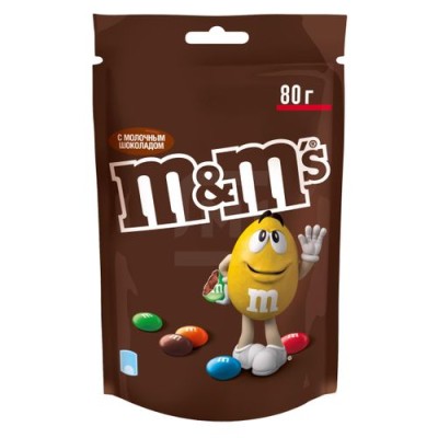 Драже M&Ms с молочным шоколадом 80гр