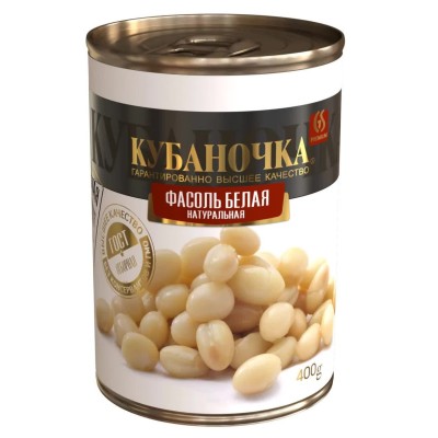 Фасоль Кубаночка белая 400гр ж/б