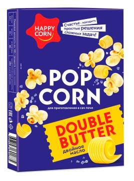 Зерно кукурузы Happy Corn для попкорна Двойное масло 100гр