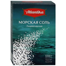 Соль морская пищевая крупная 1кг Атлантика