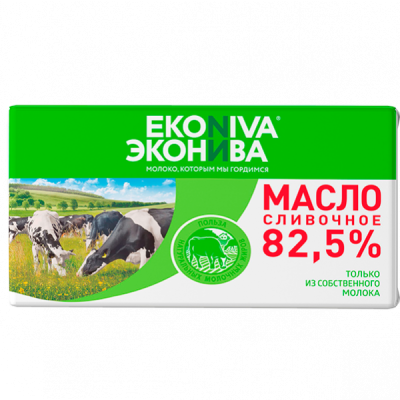 АКЦИЯ!!! БЗМЖ Масло сливочное 82,5% 180гр Эконива