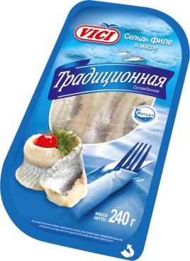АКЦИЯ!!! Сельдь филе традиционное  Vici 240г