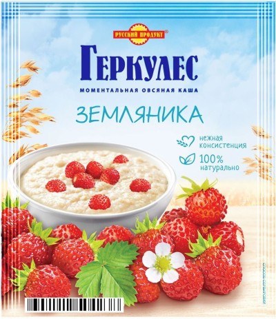 Русский продукт Овсяная каша момент Геркулес с земляникой 35г