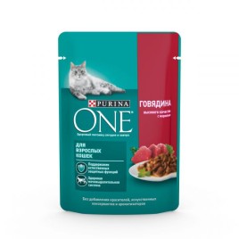 PURINA ONE для стерилизованных кошек с говядиной 75г