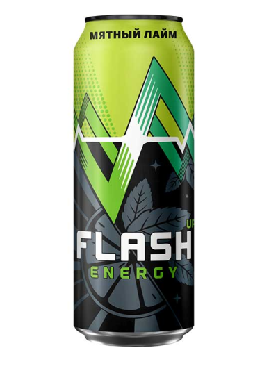Энергетик безалк. Флэш Энергия мятный лайм 0,45л ж/б