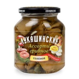 Грибы "Лукашинские" соленое ассорти 340гр ст/б