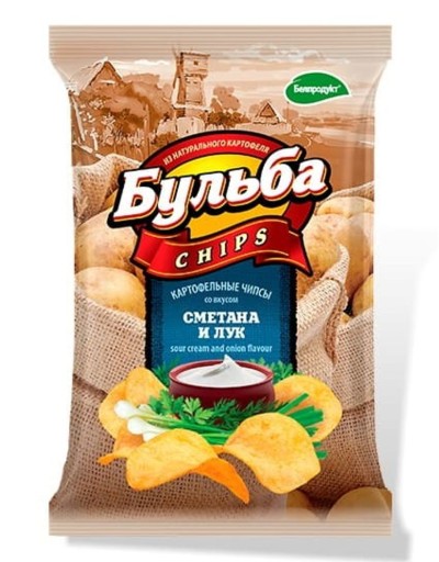 Чипсы Бульба со вкусом сметаны и лука 75гр