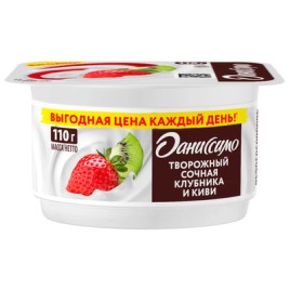 БЗМЖ Даниссимо творожный сочная клубника и киви 5,6% 110гр