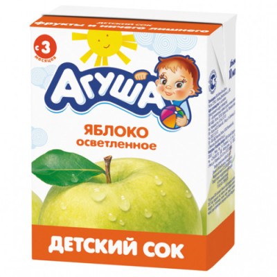 Сок Агуша яблоко  т/п 200 мл