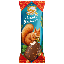 Мороженое пломбир эскимо в глазури Лесная Белочка 70гр