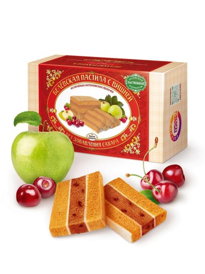 Пастила Белевская без сахара с вишней 180гр