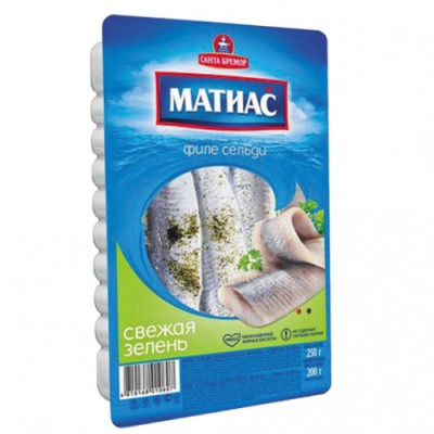 Филе сельди свежая зелень Матиас 250г