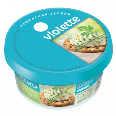БЗМЖ Сыр Творожный Виолетта с зеленью.140гр