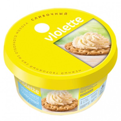 БЗМЖ Сыр Творожный Виолетта сливочный.140гр