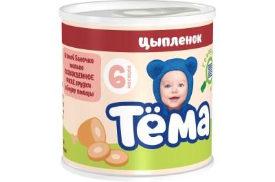 "Тема" Пюре мясное Цыпленок ж/б 90г