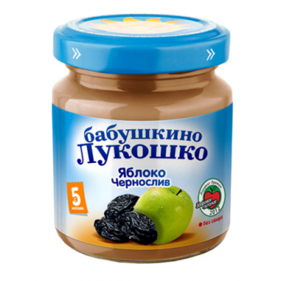 Бабушкино Лукошко Пюре 100гр./Яблоко-Черника/