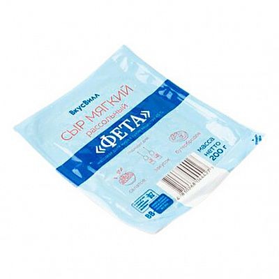 БЗМЖ Сыр рассольный Фета 30% 250гр Мимин ваккум