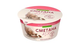 БЗМЖ Сметана Агрокомплекс Выселковский  25% 180гр ст.