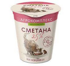 БЗМЖ Сметана Агрокомплекс Выселковский  25% 300гр ст.