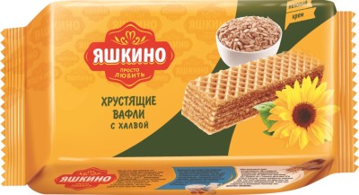 Вафли с халвой 200г.Яшкино