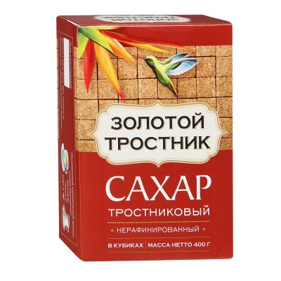 Сахар Золотой тростник в кубиках 400гр