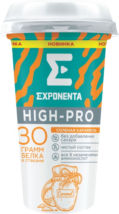 Напиток кисломолочный High Pro со вкусом соленая карамель п/ст 250г Exponenta