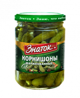 Огурцы Корнишоны Маринованные Знаток с/б 350мл