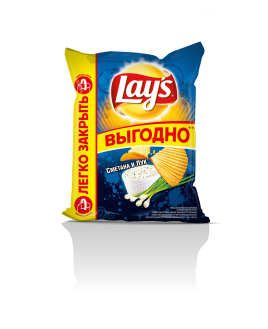 Чипсы Lay's 225г Рифленые Сметана и лук