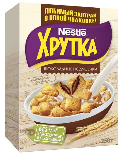 "NESTLE" Подушечки шоколадные Хрутка 250г