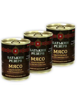 Цыпленок в собственном соку Батькин резерв гост 350гр ж/б