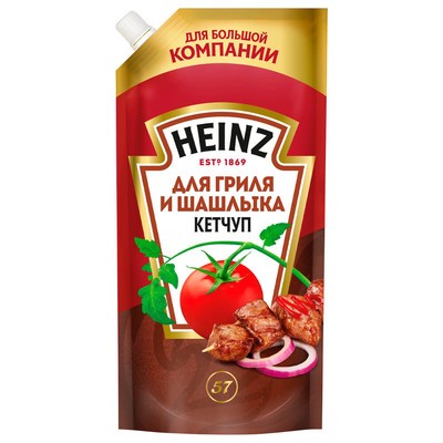 "HEINZ" Кетчуп для гриля и шашлыка 550гр дой-пак