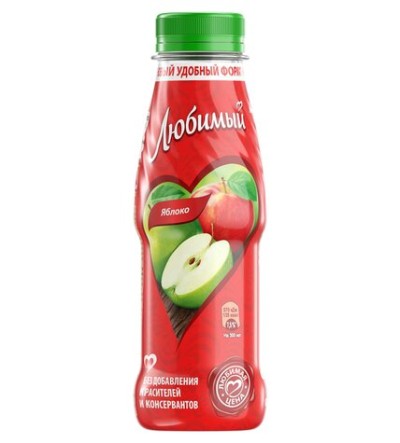 Нектар Любимый  Яблоко осв. 0,3л пэт