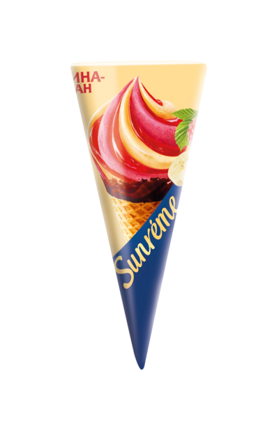 Мороженое Рожок Санрем малина-банан 78гр