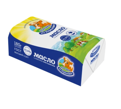 БЗМЖ Масло слив.крест.Коровка из Кореновки 72,5% 170гр.