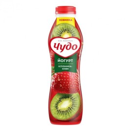 АКЦИЯ!!! БЗМЖ Йогурт питьевой Чудо клубника-киви 1,9% 680гр пэт