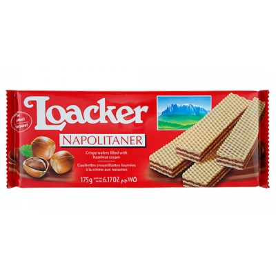 Вафли хрустящие с лесным орехом 175гр Loacker