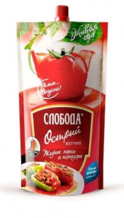 Кетчуп Слобода острый дой пак. 320гр.
