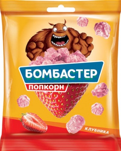 Попкорн Бомбастер 50г.Клубника