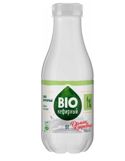 БЗМЖ Био Кефирный 1% 450гр пэт Домик в деревне