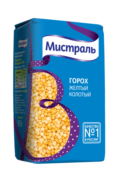 Мистраль Горох колотый желтый 900г