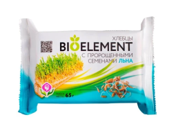 Хлебцы БиоЭлемент с пророщенными семенами льна 65гр