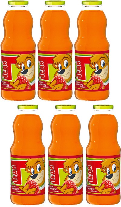 Нектар морковь малина яблоко Теди 0,75л с/б