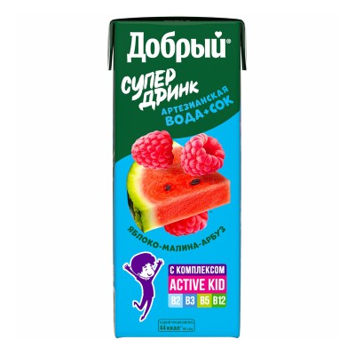 Напиток сокосодер. Добрый Малина-Арбуз 0,2л т/п