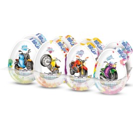 Пластиковое яйцо игрушкой и сахарным драже 10г Bibi Car