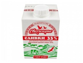БЗМЖ Сливки ультрапаст. 33% 500г. Свитлогорье