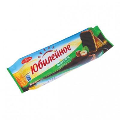Печенье ореховое с темной глазурью Юбилейное 116 г