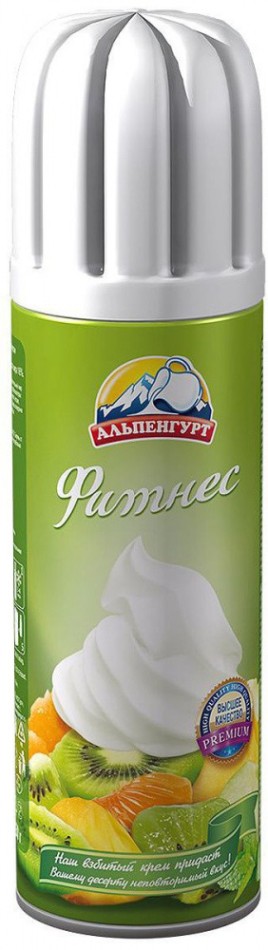 БЗМЖ Крем взбитый фитнес Альпенгурт 24% 250гр