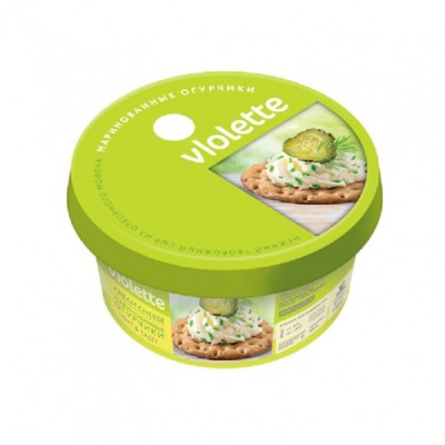 БЗМЖ Сыр творожный  Виолетта с огурцами и зеленью 140г.