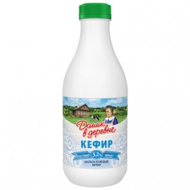 БЗМЖ Кефир 3,2% Домик в деревне 900г. ПЭТ
