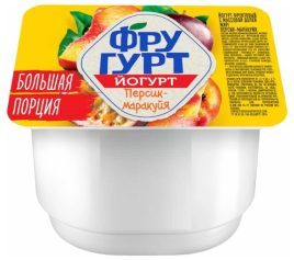 БЗМЖ Йогурт Фругурт Персик-маракуйя 2% 240гр